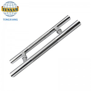 Настраиваемые современные циркулярные трубки H Тип нержавеющей стали Скользящий вытягивающая дверь в ванной комнате аксессуары для душа стеклянная ручка