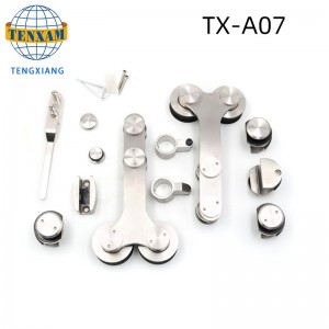 Продажа горячей продажи Висячие колеса из нержавеющей стали стеклянная дверь